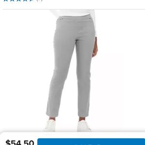 Kim Rogers super stretch straight pull on w/tummy control -pewter.NWT. Retail 50